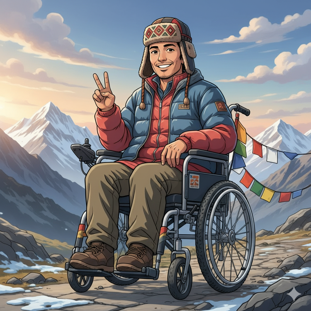 Sherpa Guides non-profit team member providing support